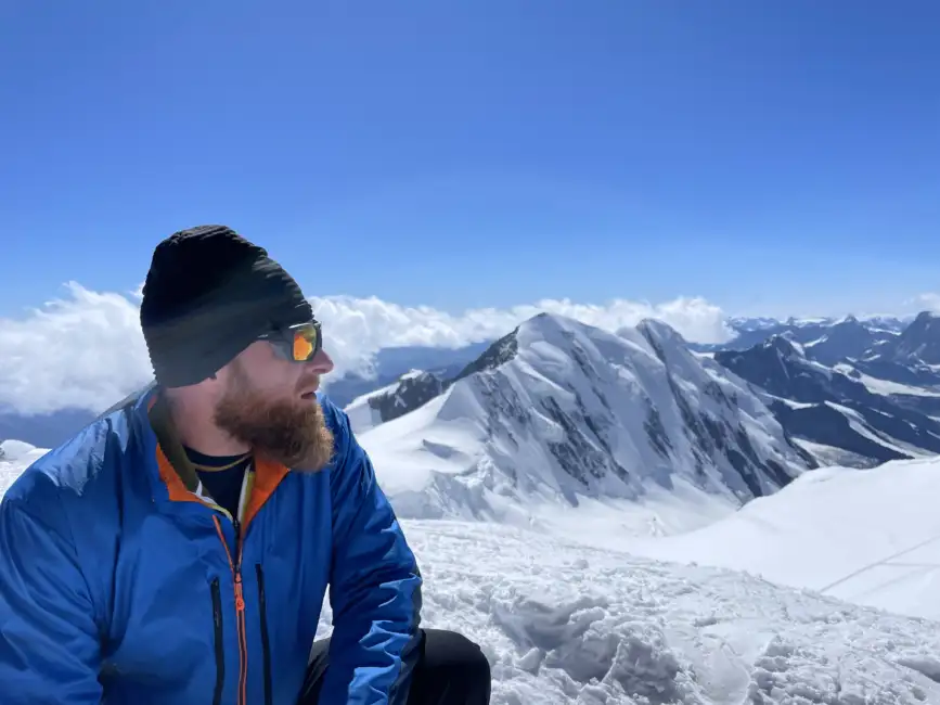 Carsten Zapp am Ziel auf der Margherita Hütte